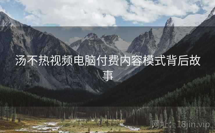 汤不热视频电脑付费内容模式背后故事