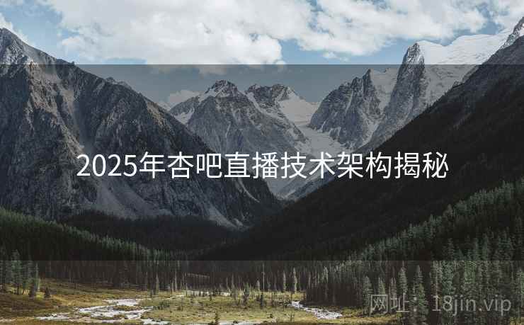 2025年杏吧直播技术架构揭秘