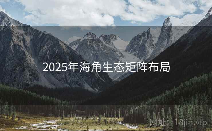 2025年海角生态矩阵布局